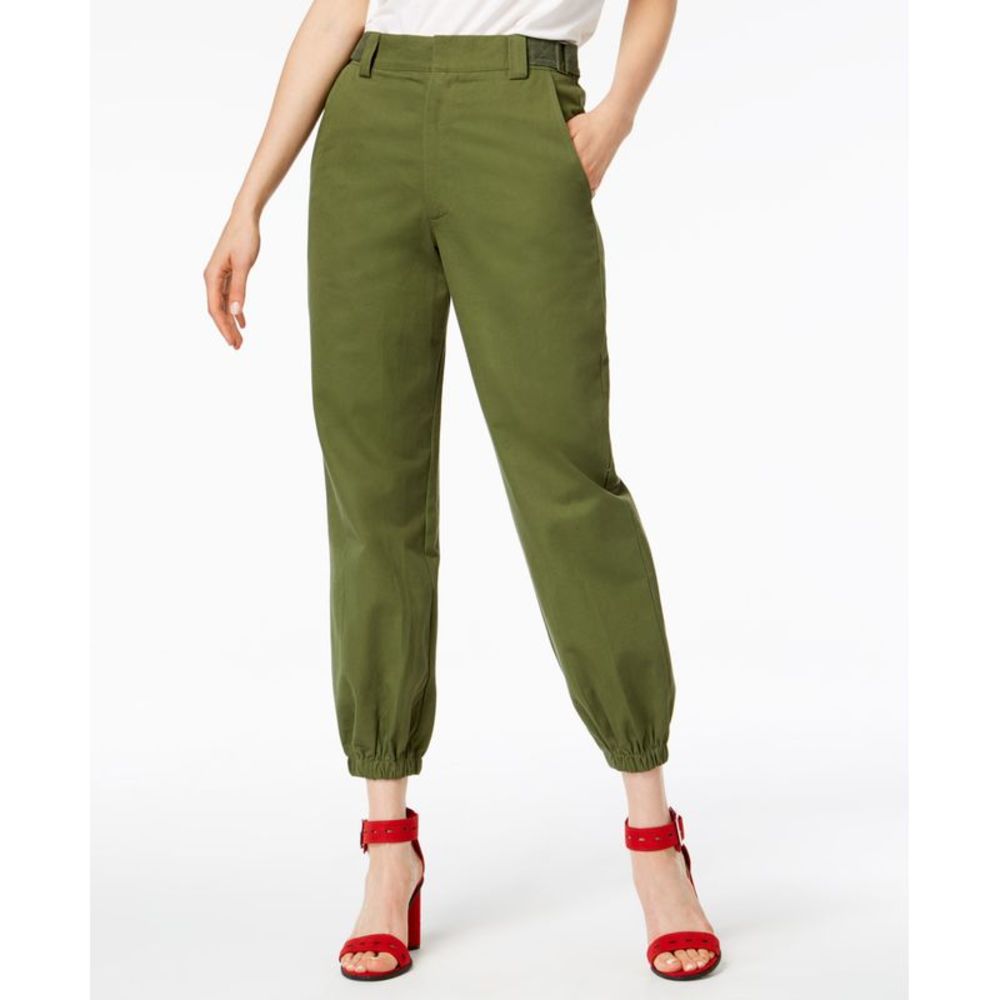 Waisted Olive Parachute Pants